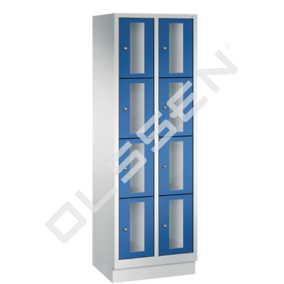 CLASSIC Locker with transparent doors (8 narrow compartments)